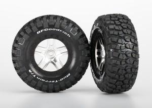 Traxxas Tires & Wheels Goodrich S1/S-Spoke Chr.-Black 4WD/2WD Rear TRX6873X