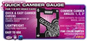 Hudy Quick Camber Gauge 1-2-3deg  1/8 Off-Road 107751