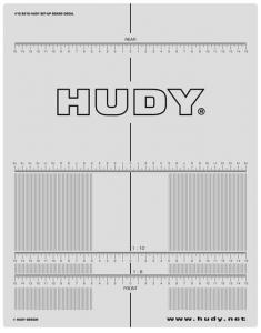 Hudy Decal for Set-Up Board (1/10 & 1/8 On-Road) 108210