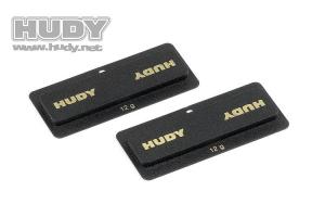 Hudy LiPo Chassis Balancing Weights 12g - Low CG (2) 293090