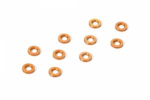 Xray  ALU SHIM 3x6x0.5MM - ORANGE (10) 303121-O