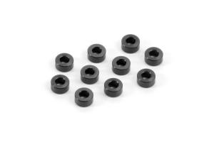 Xray  ALU SHIM 3x6x3.0MM - BLACK (10) 303125-K