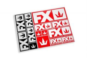 FX Stickers Black/white & Red/white 175x130mm