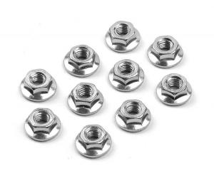 Wheel nut M4 serrated NT1/XB4 (10)