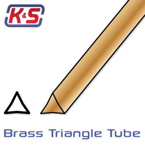 Brass Triangle Tube 6.7 x 305 mm (2pcs)