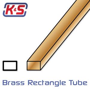 Rectangular Brass Tube 2.4x4.8x305mm (3/32x3/16'') (1pcs)
