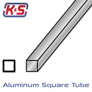 Square Aluminium Tube 2.4x305mm (3/32'') (.014'') (1pcs) 

