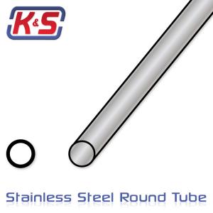 Stainless tube 4.8x305mm (3/16'') (.028'') (1pcs)