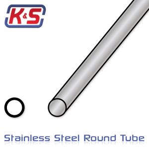 Stainless tube 7.8x305mm (5/16'') (.028'') (1pcs)