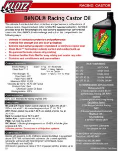 BC-172 Benol Castor/Recin Oil 1quart (0.95L)