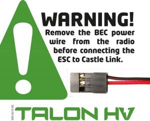 TALON HV 120 - 3-12S 120A 10A-BEC ESC