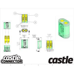 CC Polarized Bullet Connector, 6.5 mm, Made in Chi