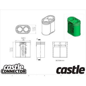 CC Polarized Bullet Connector, 6.5 mm, Made in Chi