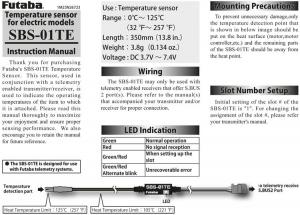 SBS-01TE Temperature Telemetry Sensor electric motor S.BUS2