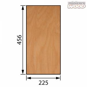 Aircraft Birch Plywood 5.0 x 225 x 456 mm 7-ply