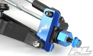 BlÃ¥ aluminium Caster Blocks fÃ¶r PRO-2 och SlashÂ® 2WD