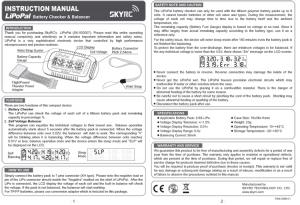 Battery checker & Equalizer LiPoPal SkyRC