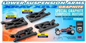 Xray  Graphite Suspension Arm Front Lower  (1) 322110-G