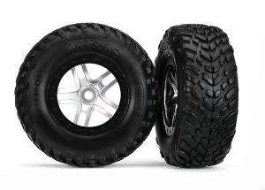 Traxxas Tires & Wheels SCT S1/S-Spoke Black-Satin 4WD/2WD Rear TSM TRX5889R