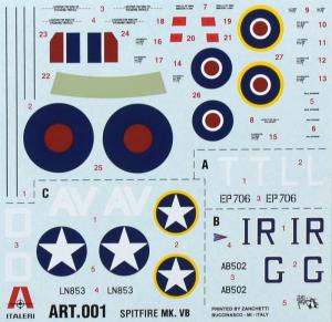Italeri 1/72 Spitfire Mk. Vb (Modelset)