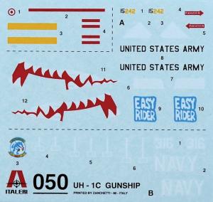 Italeri 1/72 UH-1C Gunship (Modelset)