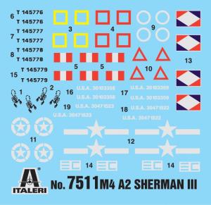 Italeri 1/72 M4A2 SHERMAN III FAST ASSEMBLY 2kpl