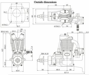 FG-17 17cc 4-stroke Gasoline Engine