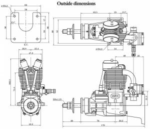 FG-21 21cc 4-stroke Gasoline Engine