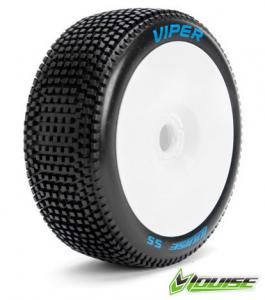 Tire & Wheel B-VIPER 1/8 Buggy Super Soft White (2)