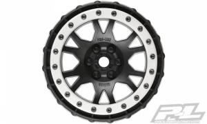 Impulse Pro-Loc Black Wheels w Gray Rings for X-Maxx (2)