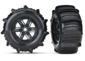 Traxxas Tires & Wheels Paddle/X-Maxx Black (2) TRX7773