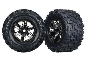 Traxxas Tires & Wheels Maxx AT/X-Maxx Black Chrome (2) TRX7772A