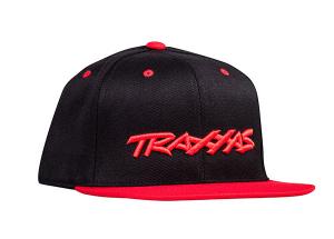 Traxxas Snap Hat Flat Bill Black/Red Traxxas Logo TRX1183-BLR