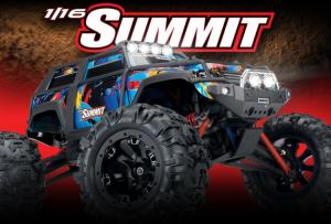 Traxxas Summit 1/16 4WD RTR Monsteri RC-auto + akku ja laturi TRX72054-1