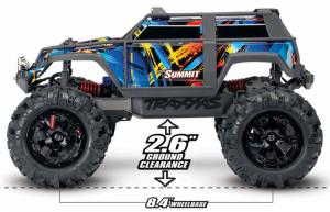 Traxxas Summit 1/16 4WD RTR Monsteri RC-auto + akku ja laturi TRX72054-1