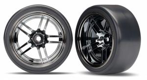 Traxxas Tires & Wheels 1.9" Drift Split-Spoke Black Chrome (4) TRX8378