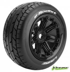 Tires & Wheels ST-ROCKET 1/8 Truck (Beadlock) Black (2)