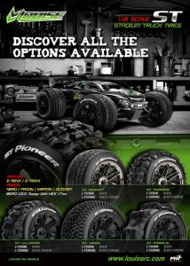 Tires & Wheels ST-PIONEER 1/8 Truck (Beadlock) Black (2)