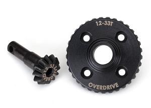 Traxxas Ring- & differential pinion gear Overdrive 12/33T CNC TRX-4 TRX8287