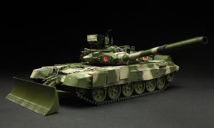 1:35 Russian Tank T-90 w/TBS Tank Dozer