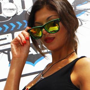 Venice Collection, Green 'Pure' Sunglasses