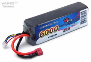 Li-Po Akku 3S 11,1V 6000mAh 50C T-liitin