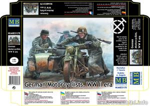 1:35 German motorcyclists, WWII era