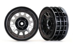 Traxxas Wheels Method 105 Black Chrome 2.2" SC (2) TRX8171