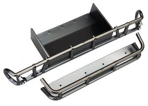 Traxxas Bumper Rear and Extension Satin Chrome TRX8536X