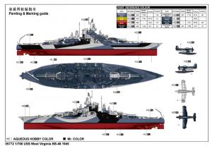 Trumpeter 1:700 USS West Vigina BB-48 1945