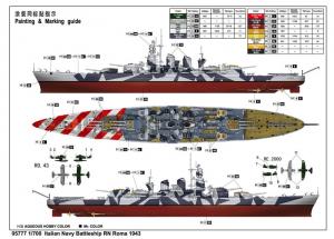 1:700 Italian Navy Battleship RN Roma 1943