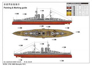 1:700 HMS Warspite 1915