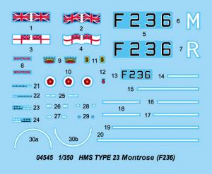 1:350 HMS TYPE 23 Frigate-Montrose F236