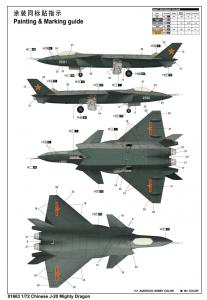 Trumpeter 1:72 Chinese J-20 Mighty Dragon